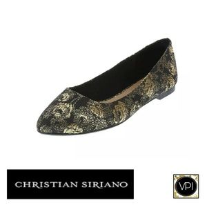 Christian Siriano GIGI flat's in Black & Gold